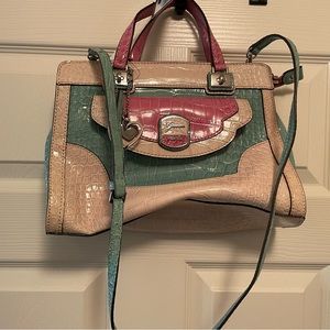 Vintage croco snake multicolor Guess handbag